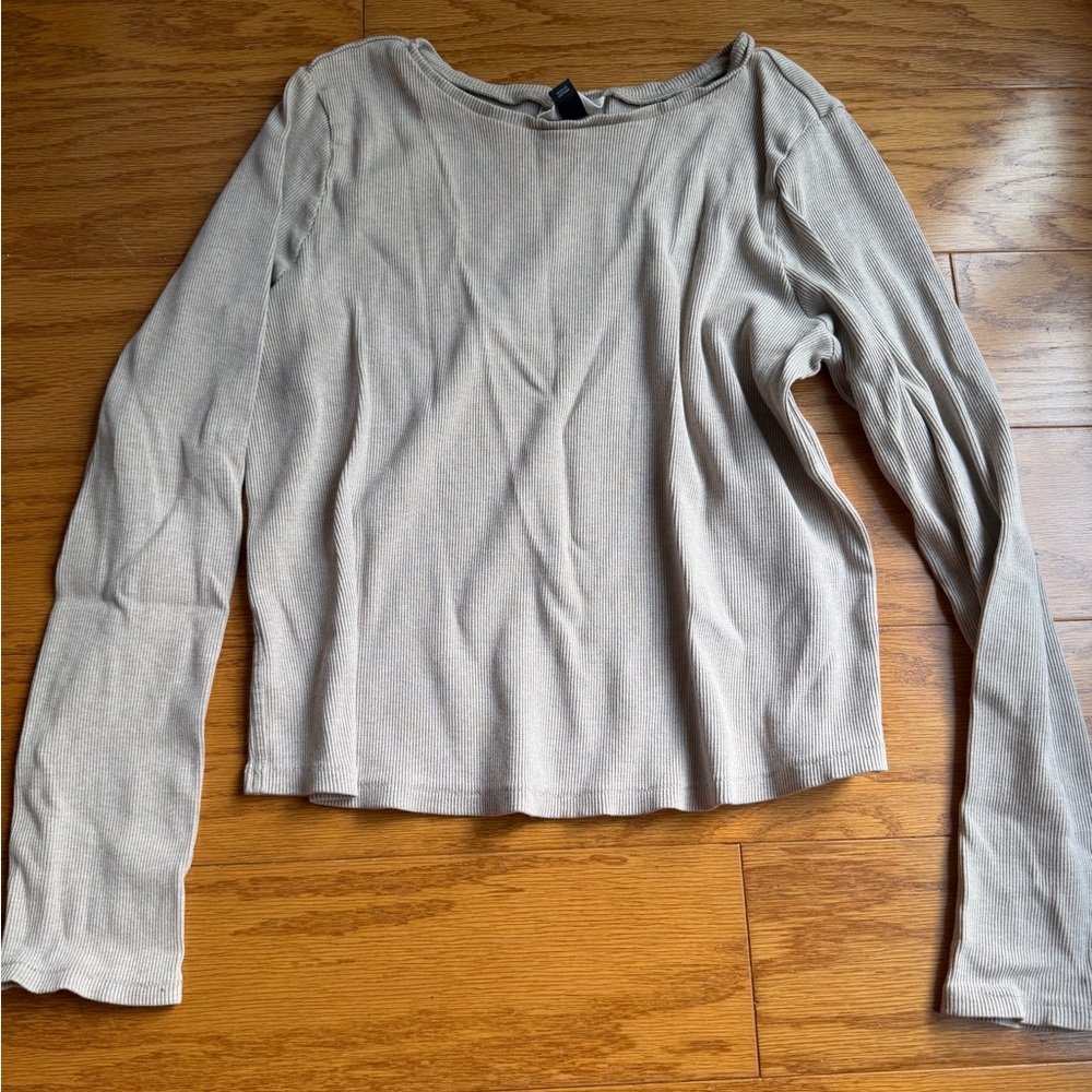 Universal Thread Women's Long Sleeve Tee Shirt Top XXL 2X 2XL Solid Ribbed
